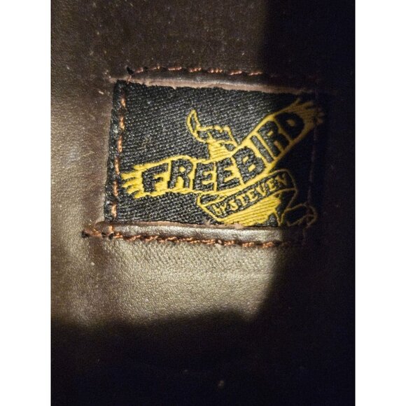 FREEBIRD By Steven Mabel Exotic Edgy Western Distressed Brown Shoes Women Size 8 - Picture 10 of 10